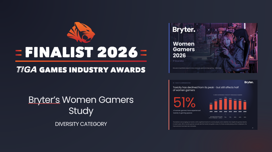 Bryter announced as a TIGA Games Industry Awards Finalist